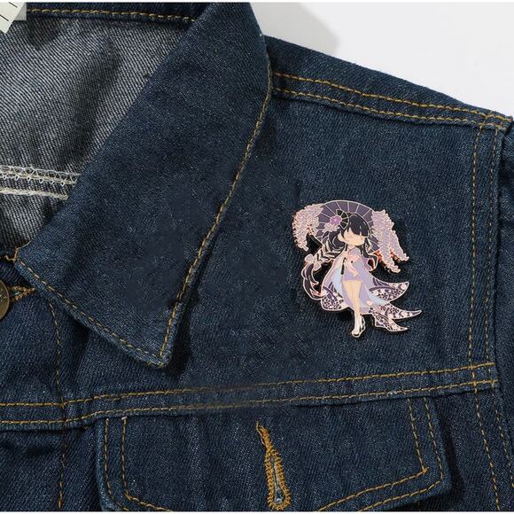 Genshin Impact Video Game Raiden Shogun Enamel Pins GS-05 - Picture 4 of 4